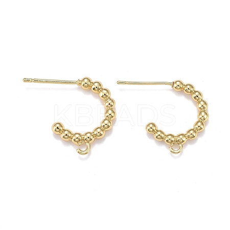 Brass Stud Earring Findings EJEW-K083-28G-1