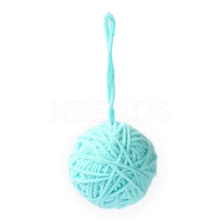 Yarn Knitted Christmas Ball Ornaments LS-AJEW-P106-01D-1