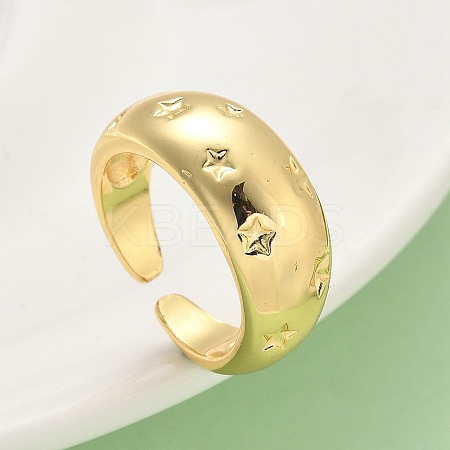 Brass Cuff Rings RJEW-V009-07G-1