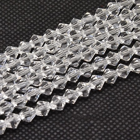 Imitate Austrian Crystal Bicone Glass Beads Strands X-GLAA-F029-6x6mm-13-1