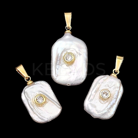 Baroque Natural Keshi Pearl Pendants PALLOY-JF05897-01-1