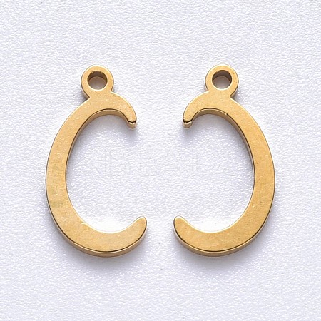 PVD Vacuum Plating 201 Stainless Steel Charms STAS-R105-C-G-1