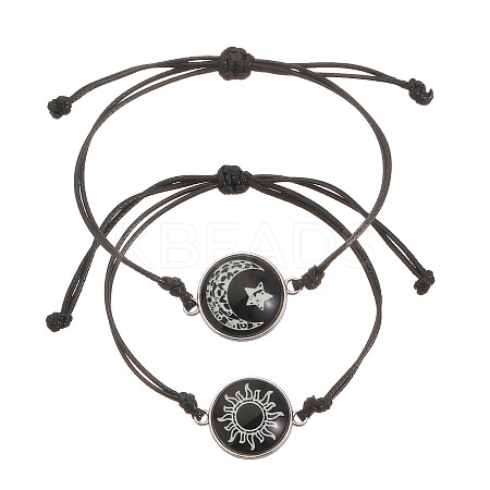Sun and Stars Moon Alloy Link Bracelets Set WH-WGFF603-01-1