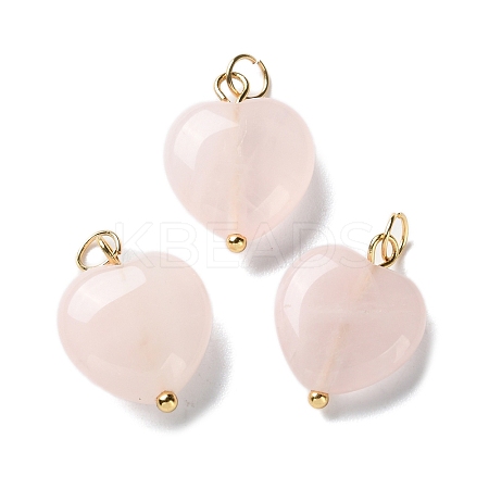 Natural Rose Quartz Pendants STAS-C120-09G-1