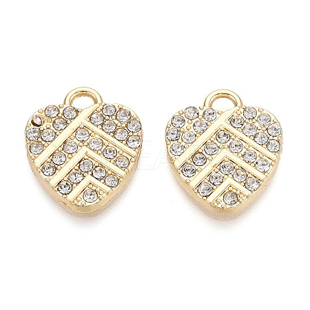 Alloy Rhinestone Pendants FIND-N008-13KCG-1