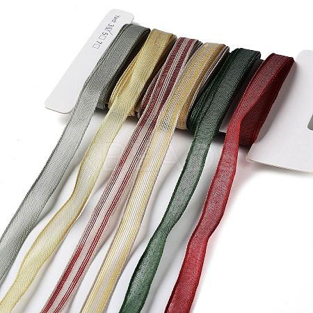 18 Yards 6 Styles Polyester Ribbon SRIB-C001-D06-1