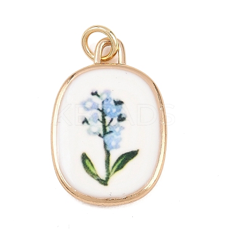 Brass Enamel Pendants LS-ENAM-I087-02B-1