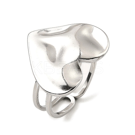 Non-Tarnish 304 Stainless Steel Open Cuff Rings RJEW-Z018-26P-1