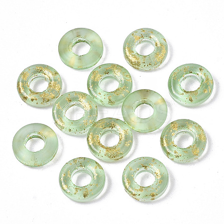 Transparent Spray Painted Glass European Beads LS-GLAA-N035-04J-1