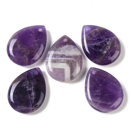 Natural Amethyst Pendants G-G115-02I-1