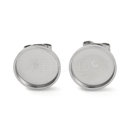 Anti-Tarnish 304 Stainless Steel Stud Earring Findings EJEW-K295-06B-P-1