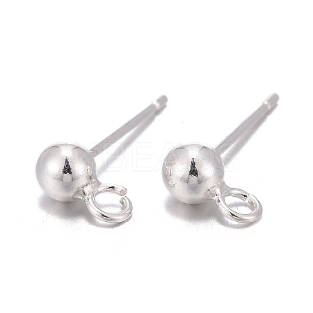 925 Sterling Silver Stud Earring Findings STER-S002-49-1