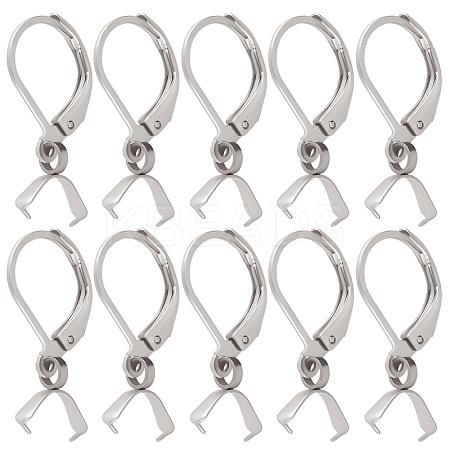 50Pcs 304 Stainless Steel Leverback Earring Findings with Pendant Bails STAS-BBC0001-52P-1