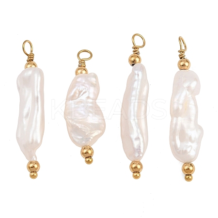 Natural Baroque Keshi Pearl Pendants PA-CBA0A45-05G-1