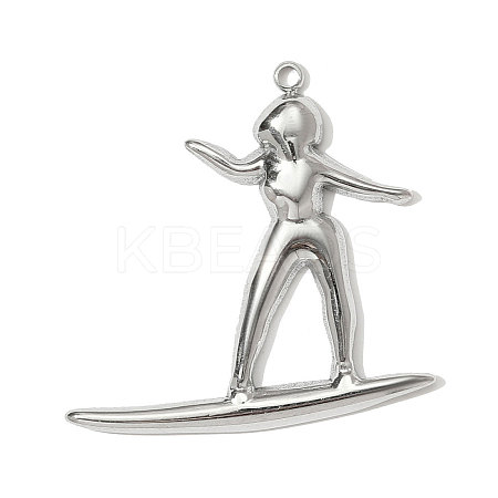 304 Stainless Steel Pendants STAS-OY001-02P-1