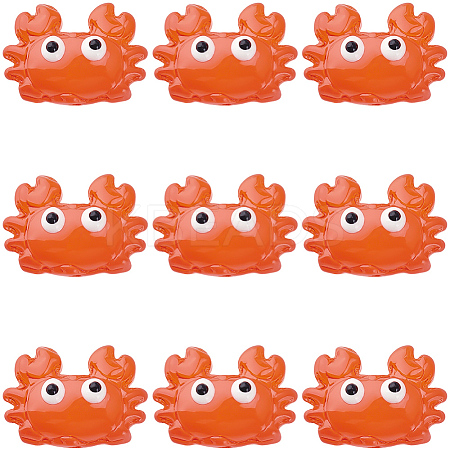 10Pcs Glass Enamel Beads LAMP-PA0001-44C-1