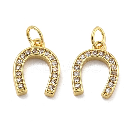 Brass Micro Pave Cubic Zirconia Pendants KK-U060-23G-01-1