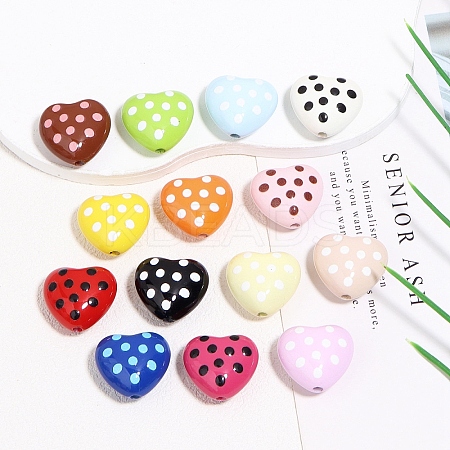 Baking Paint Acrylic Beads OACR-A045-02-1