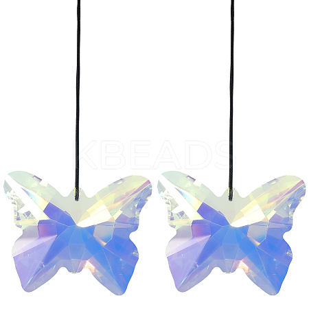 Butterfly Glass Hanging Suncatchers HJEW-WH20019-10A-1