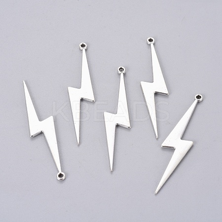 Tibetan Style Alloy Lightning Bolt Big Pendants LS-PALLOY-AD92395-AS-LF-1