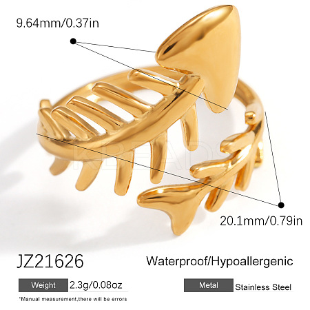 304 Stainless Steel Cuff Open Rings WGFDBBC-02-1