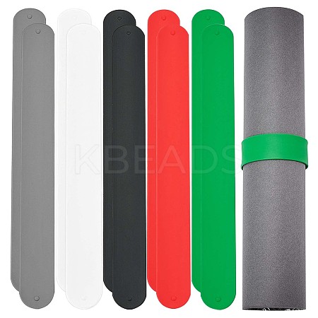 10Pcs 5 Colors Silicone Covered Iron Flip Wraps Holder Clips BJEW-NB0001-04-1