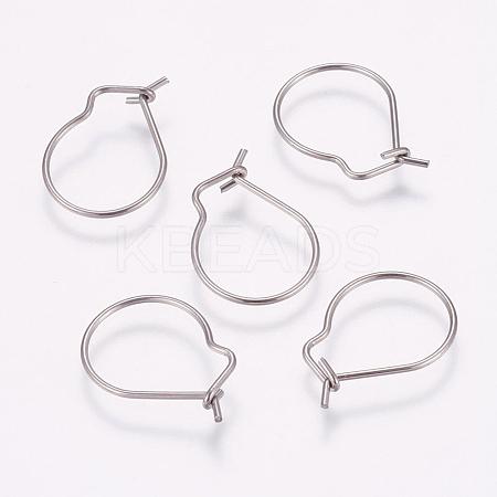 304 Stainless Steel Hoop Earrings STAS-K148-09-1