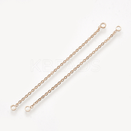 Brass Chain Links Connectors KK-T044-03A-RG-1