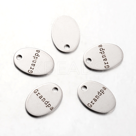 Non-Tarnish Spray Painted 201 Stainless Steel Pendants LS-STAS-I048-F10-1