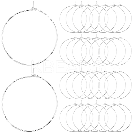 100Pcs 316 Surgical Stainless Steel Wine Glass Charms Rings STAS-BBC0005-97A-1