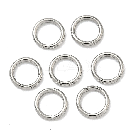Tarnish Resistant 304 Stainless Steel Open Jump Rings STAS-Q186-02-7x1mm-1