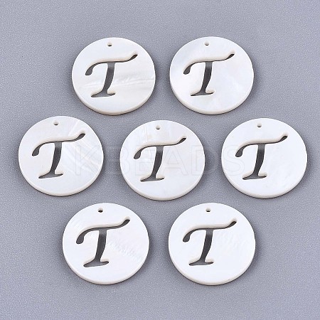 Natural Freshwater Shell Charms SHEL-S276-119T-1