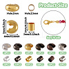 Brass Crimp Beads Covers and Crimp Beads KK-TA0007-03-12