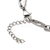 304 Stainless Steel Hollow Cross-Linked Chain Bracelets for Men BJEW-JB12294-02-4