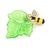 Transparent Resin with Alloy & Enamel Pendants RE-CBA19D0-05B-2