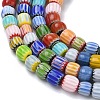 Handmade Millefiori Glass Chevron Beads LAMP-Z019-02B-3