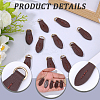 10Pcs Cattlehide Zipper Heads PURS-CL0001-19C-6