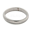 Non-Tarnish 304 Stainless Steel Spring Bangles for Women Men BJEW-U003-02D-P-2