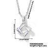 Crystal Cute Geometric Rhombus Rhinestone Pendant Necklaces LZ2991-1-1