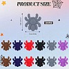 24Pcs 6 Colors Halloween Spider Food Grade Eco-Friendly Silicone Focal Beads SIL-SZ0001-25-2