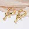 Rack Plating Brass Melting Drop Hoop Earrings for Women EJEW-Z019-19G-2