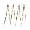Brass Rhinestone Cup Chains Tassel Big Pendants KK-R129-08G-1