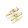 Brass Micro Pave Cubic Zirconia Pendants KK-M310-01G-08-2