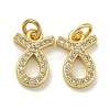 Rack Plating Brass Micro Pave Cubic Zirconia Pendants KK-K386-02I-G-1