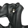 Brass Micro Pave Cubic Zirconia Stud Dangle Earrings for Women EJEW-JE07280-01-3