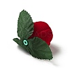 Flocking Plastic Rose Finger Ring Boxes LS-CON-C015-01A-3