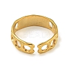 Ion Plating(IP) Stylish Adjustable Stainless Steel Cuff Open Rings RJEW-K283-13G-3