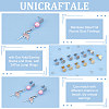 24Pcs 6 Style Ion Plating(IP) 304 Stainless Steel Flat Round Stud Findings STAS-UN0050-66-5