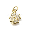Brass Micro Pave Cubic Zirconia Pendants KK-C090-49G-1