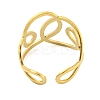 304 Stainless Steel Hollow Irregular Wide Open Cuff Ring for Women LS-RJEW-S406-01G-02-3